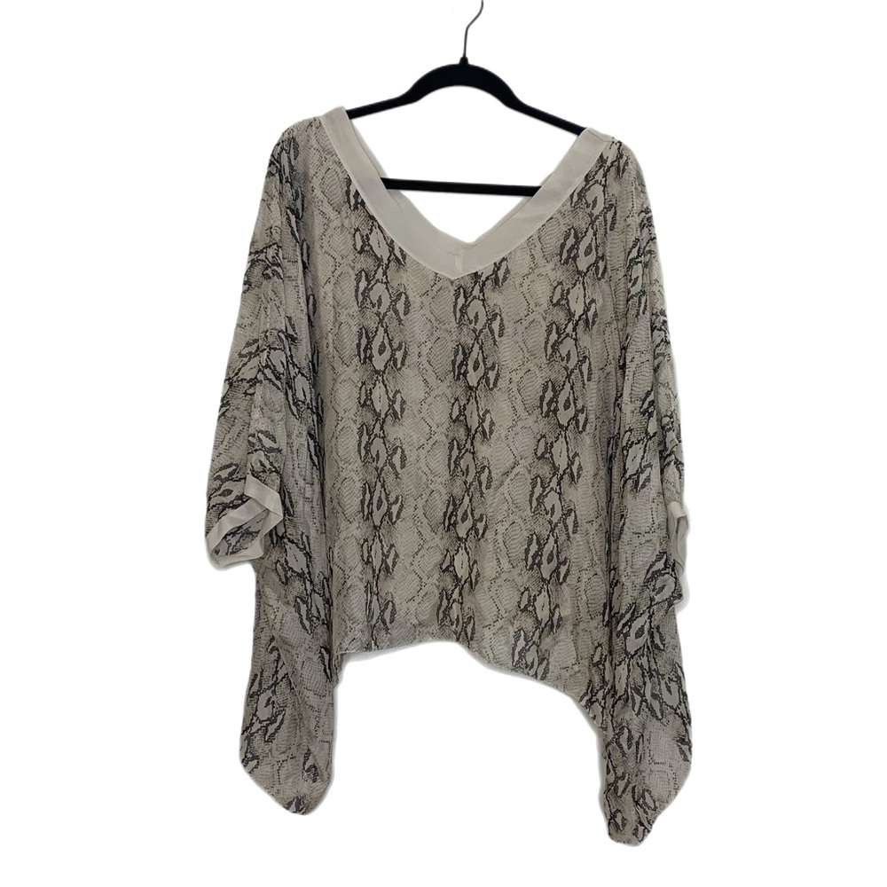 Nwt Sofia Python Print Silk Tunic Made In Italy - image 1